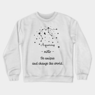 Key phrases of the zodiac signs: Aquarius Crewneck Sweatshirt